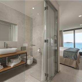 3 x 5 bedroom seafront villa with heated infinity pool near Rogoznica, sleeps 10